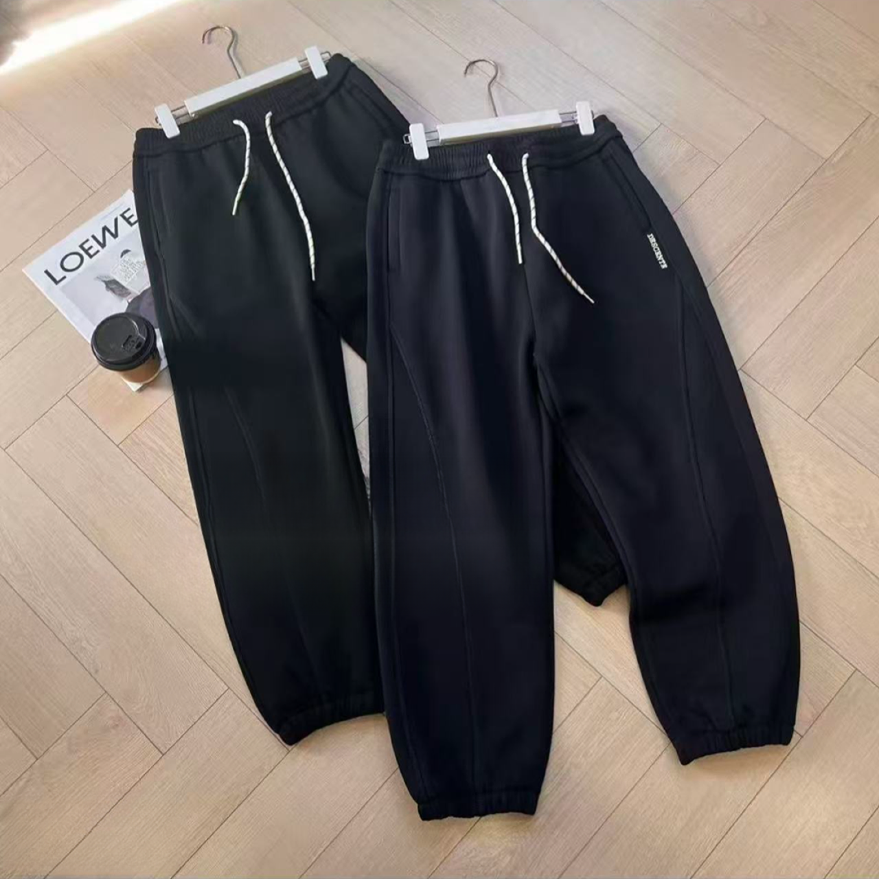 8927（丹姐家）防风裤加厚休闲束脚宽松显瘦九分裤时尚百搭萝卜裤