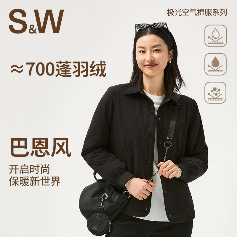 【双11特惠】SW速惟巴恩风宽松型百搭休闲日常户外棉服外套1509