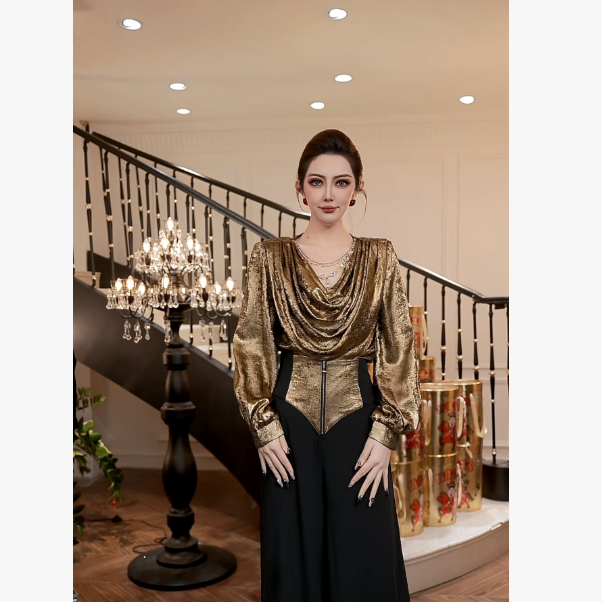 【FUNANI】 重工原创气质法式高级感设计感上衣 X2601017A