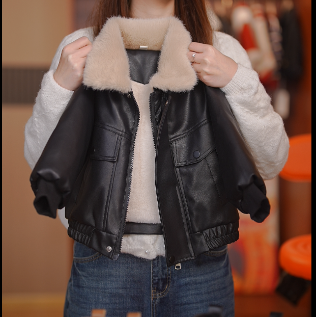 男童秋冬外套加绒加厚2025新款皮衣冬季儿童机车夹克宝宝冬装衣服