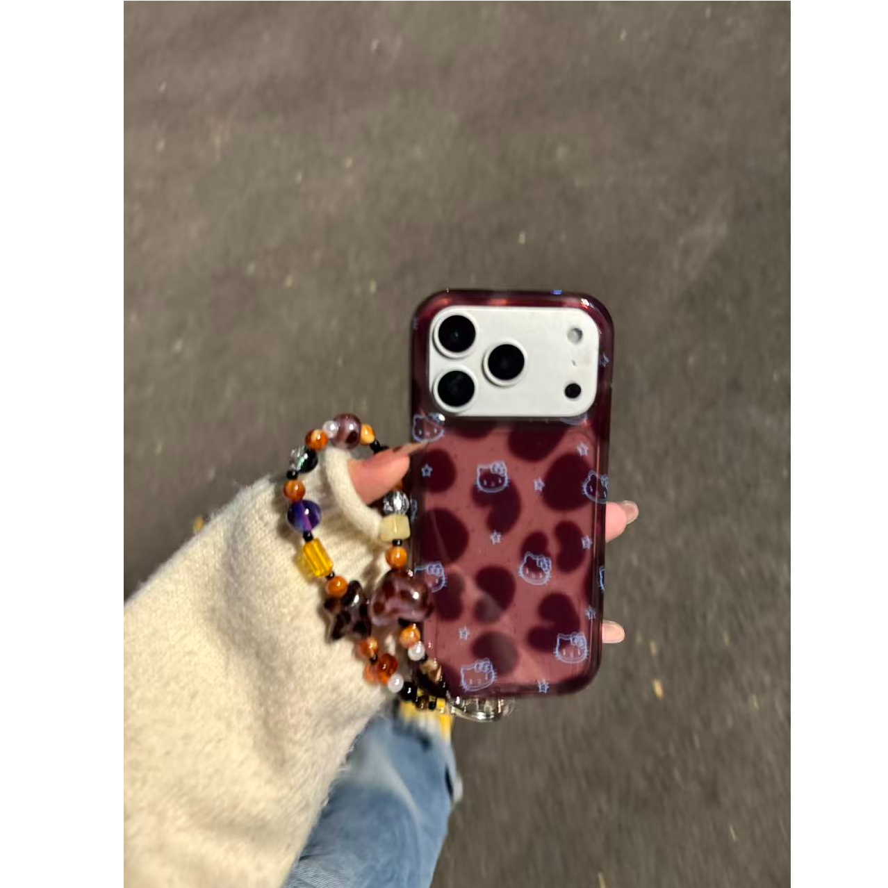 复古透紫豹纹线条猫咪适用于iphone17promax苹果16p手机壳15p新款