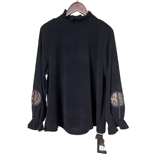 【佳佳】146秋冬气质百搭加厚打底雪尼尔长袖上衣显瘦时尚女士黑色