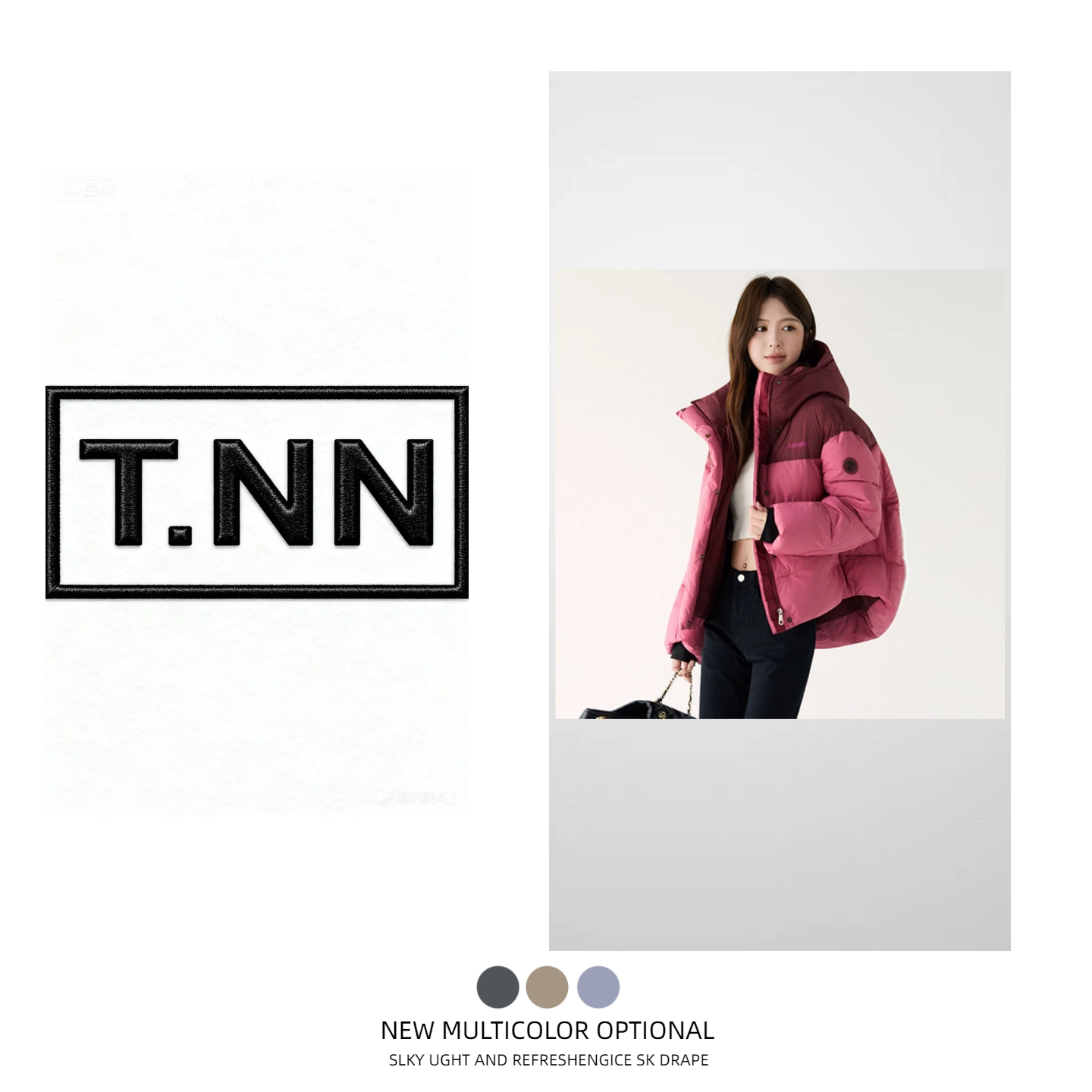 2025年冬季新款短款连帽拼色棉服女运动时尚加厚保暖情侣款外套