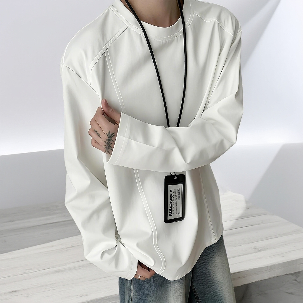 MODEK KODEK男士德绒可外穿打底衫秋冬美式小领口长袖正肩t恤卫衣