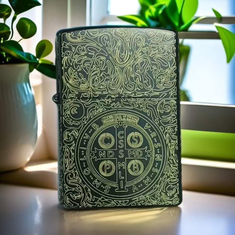 佐罗防风煤油打火机Z902-8819黑漆五面精雕康斯坦丁男士