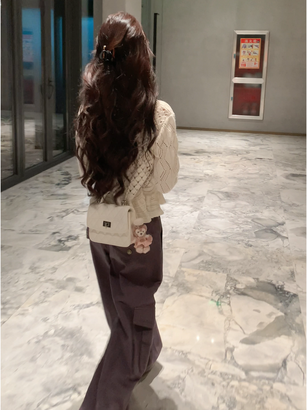 2025秋季新款韩系复古镂空喇叭袖针织衫休闲裤气质显瘦两件套装女