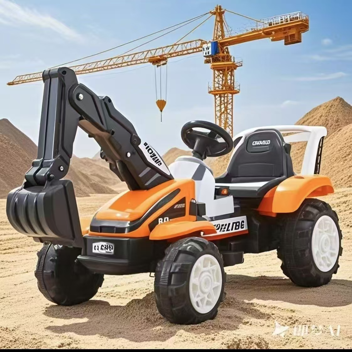 儿童挖掘机超大型电动能挖土可坐大人早教音乐工程车勾机玩具车