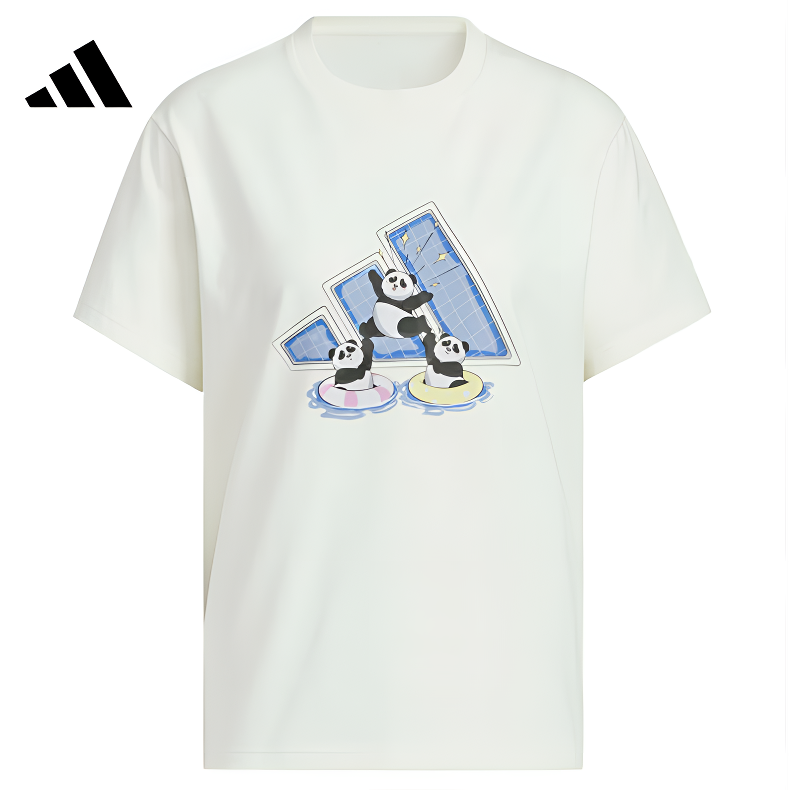 Adidas阿迪达斯【正品授权】女子熊猫TEE休闲时尚T恤短袖KC0970