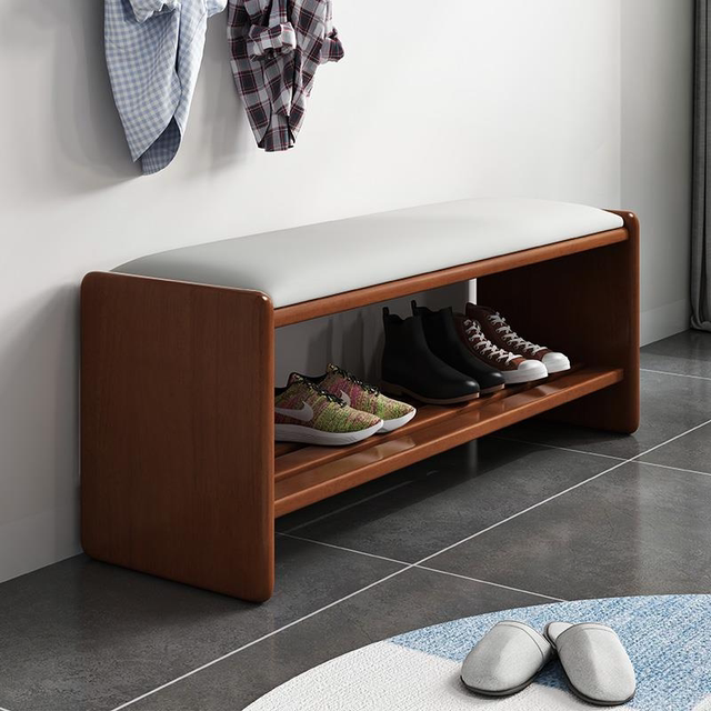 IKEA宜家官方正品换鞋凳家用实木北欧进门软包坐垫现代简约穿鞋凳