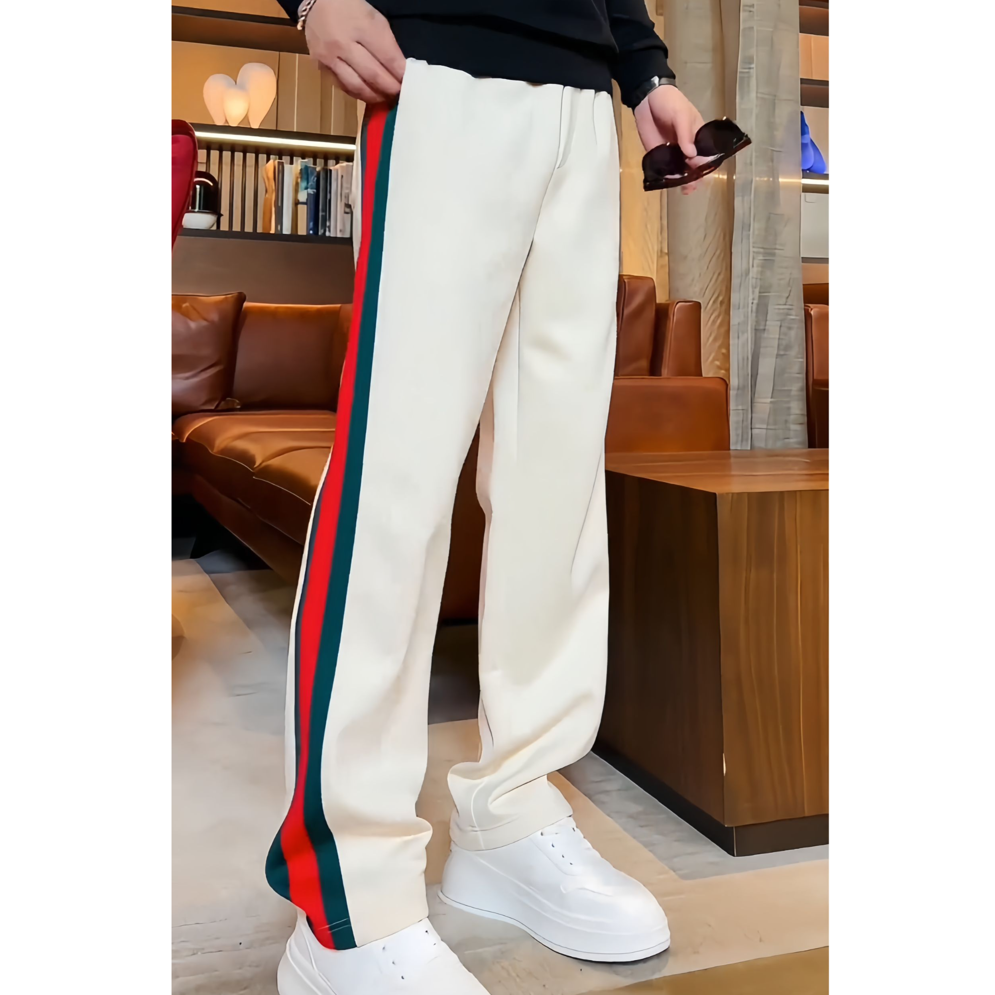 高品质垂感纯色宽松休闲裤百搭轻奢舒适简约直筒男装男士男裤卫裤