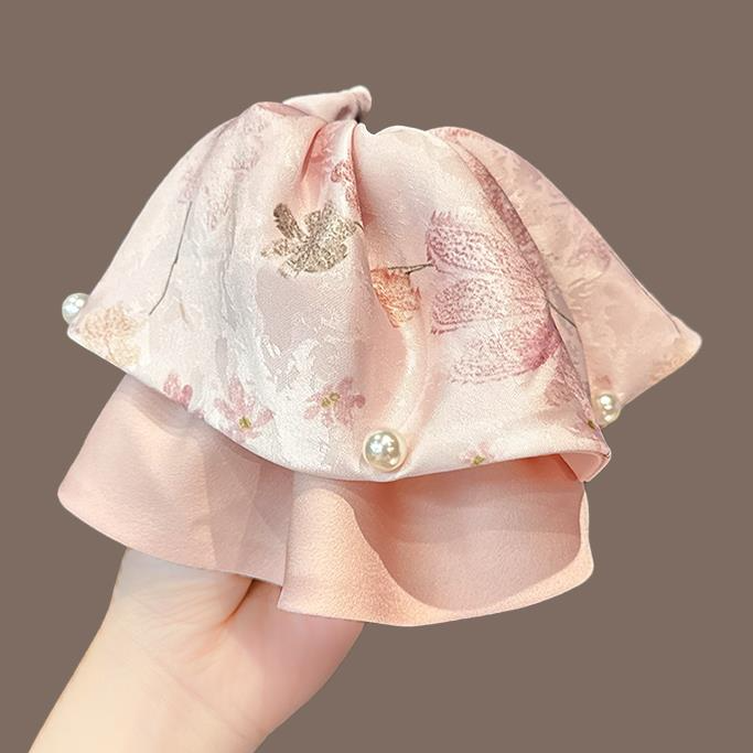 国风水墨印花裙摆抓夹女2025年气质后脑的发夹洋气顶夹马尾夹发卡