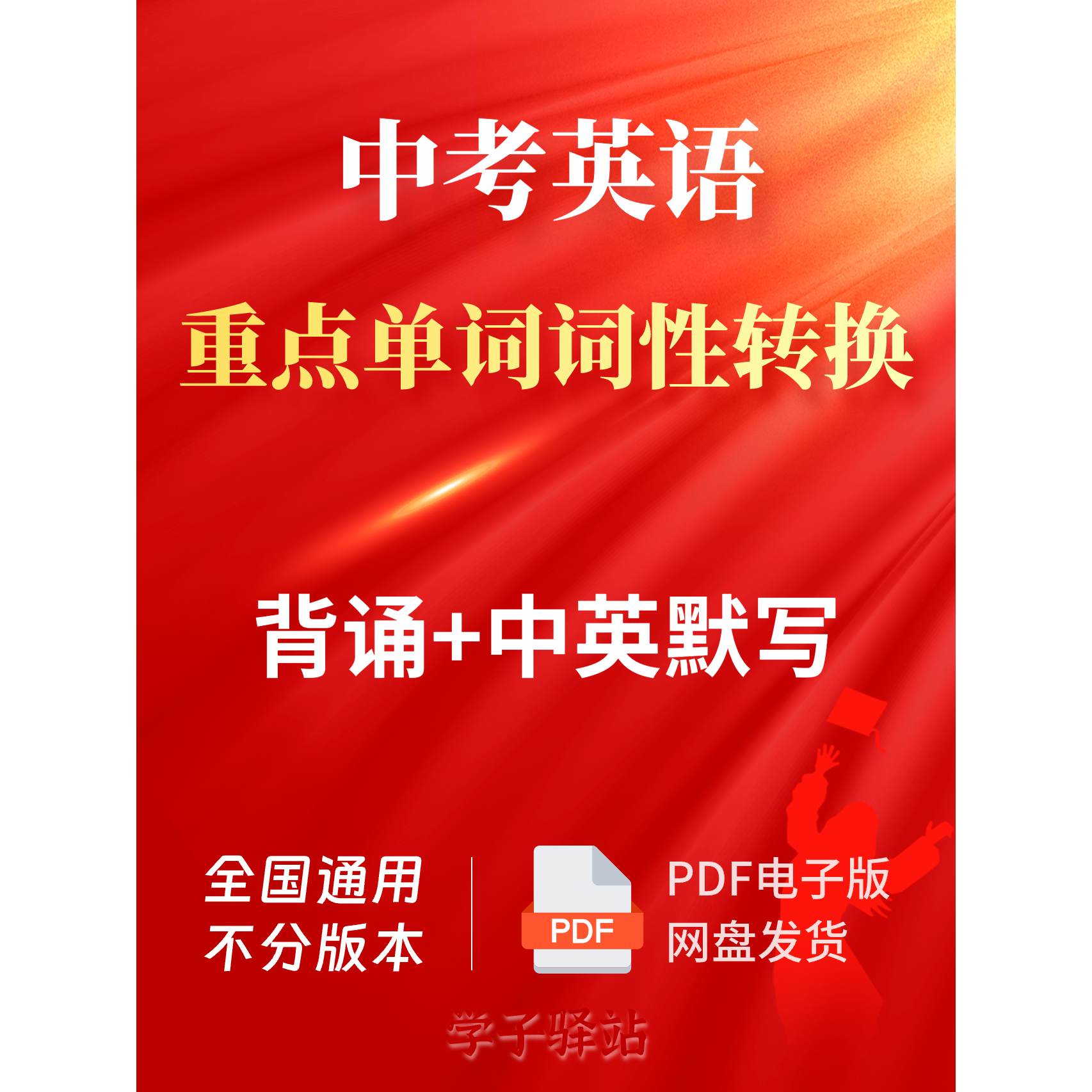 604-2025中考英语重点单词词性转换（背诵 中英默写）PDF电子版