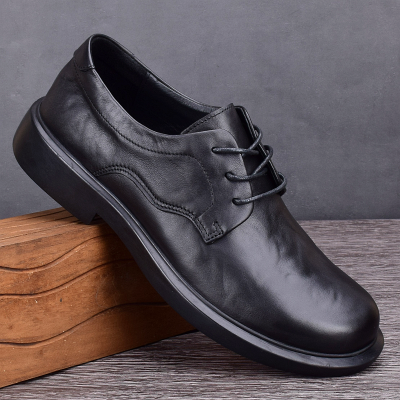 CATIA SELI真皮头层牛皮软皮软底商务休闲鞋透气百搭男士皮鞋