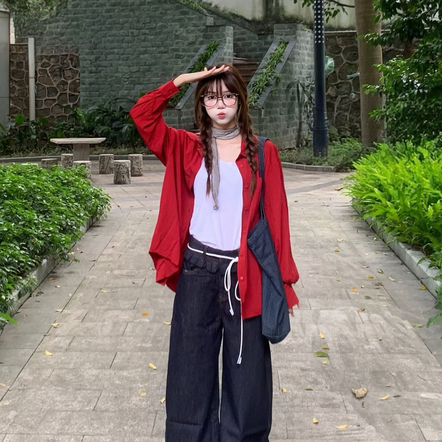 法式气质红色防晒衬衫女装春夏2025新款高级感外搭开衫上衣薄外套