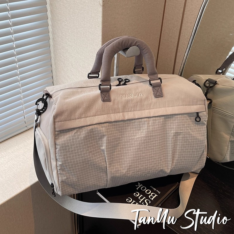 探屿大容量旅行包女短途出差登机包轻便行李包干湿分离运动健身包