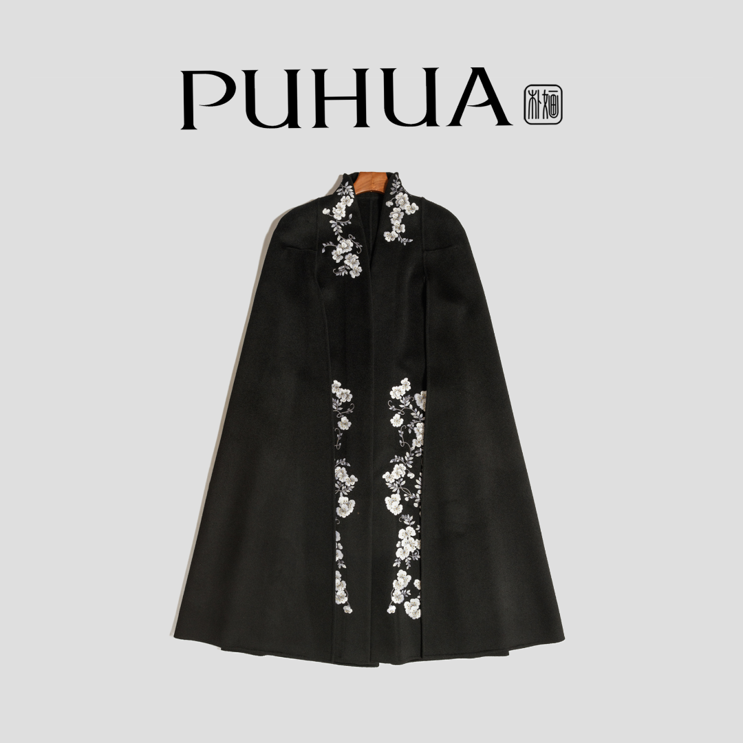 【PUHUA-朴婳】女装大衣 高定系列 墙角数枝梅 323-03