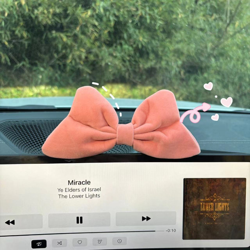 车载中控台汽车摆件蝴蝶结女生车饰车内装饰用品