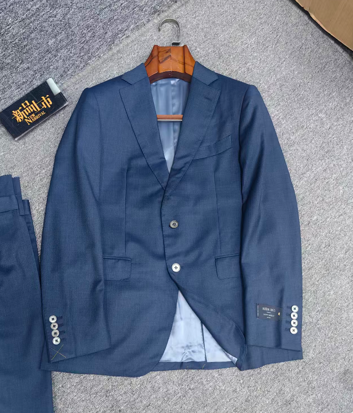 B1570鸟男式春秋西服 两粒扣后中开衩商务西装 211005