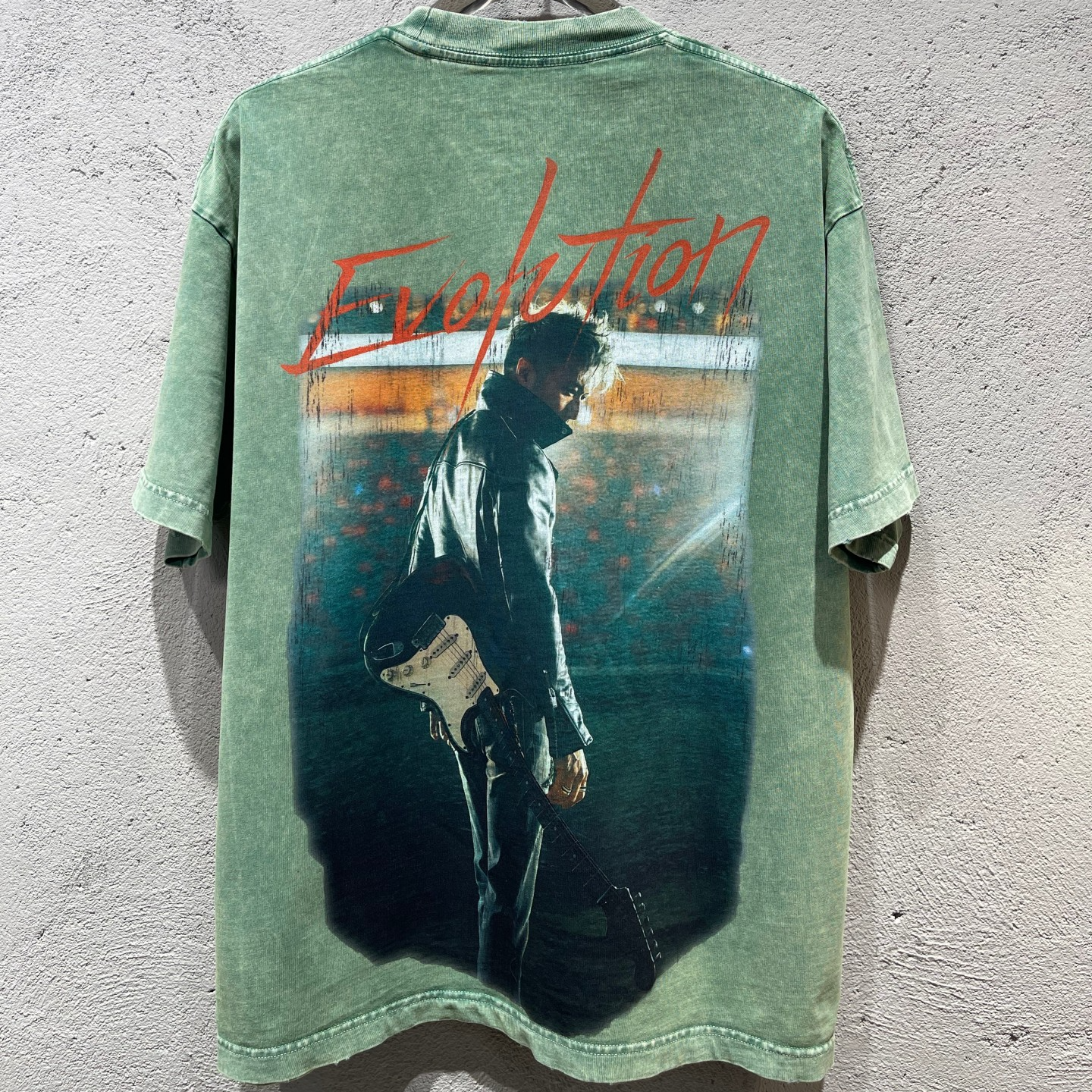 彩蝴蝶2025进化演唱会短袖t恤洗水做旧磨破半袖Evolution上衣