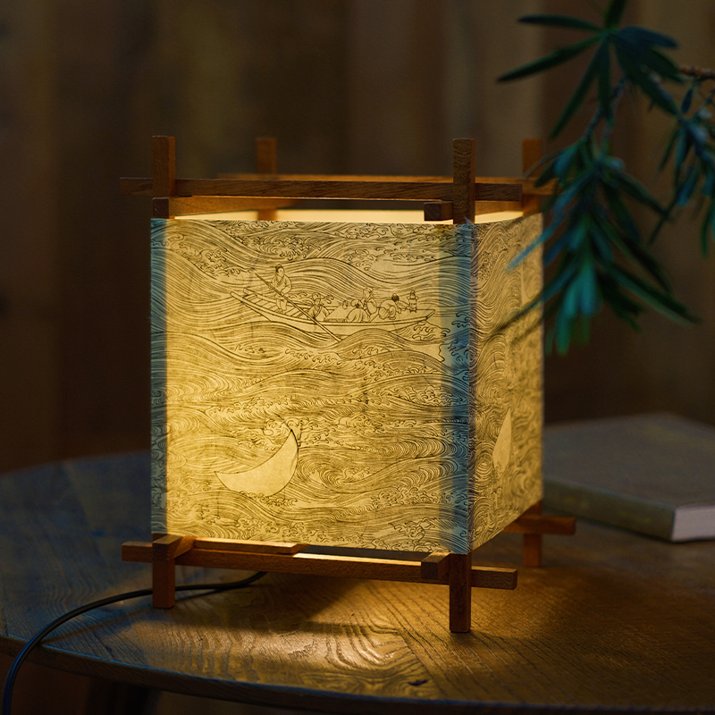 观照木架灯仿榫卯结构简约家用新中式家居装饰灯秋冬新年生日礼物