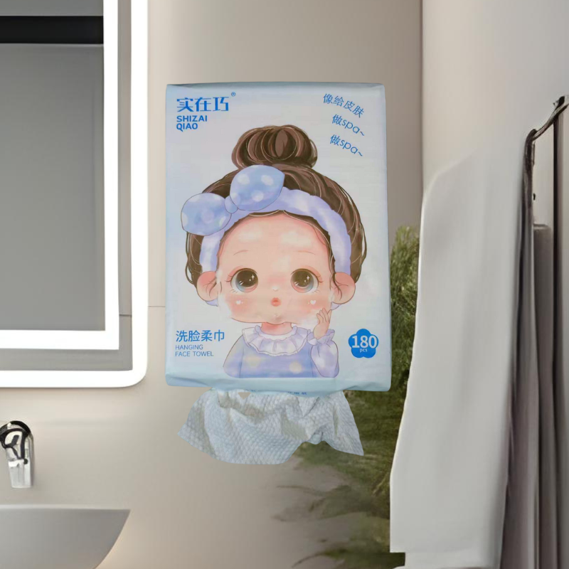 实在巧品牌保湿洗脸柔巾绵柔轻肤加厚加大干湿两用湿水不破家用