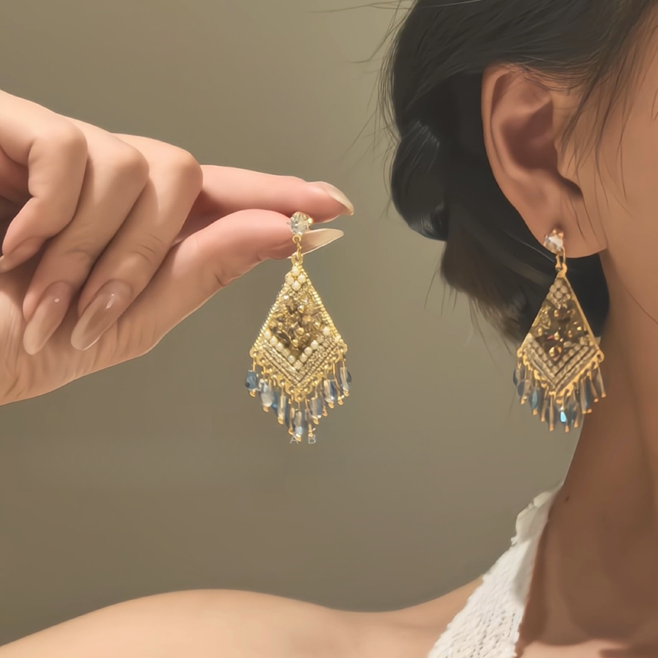 合金耳饰 波西米亚风耳环民族风新款爆款高级感民族风复古耳饰女