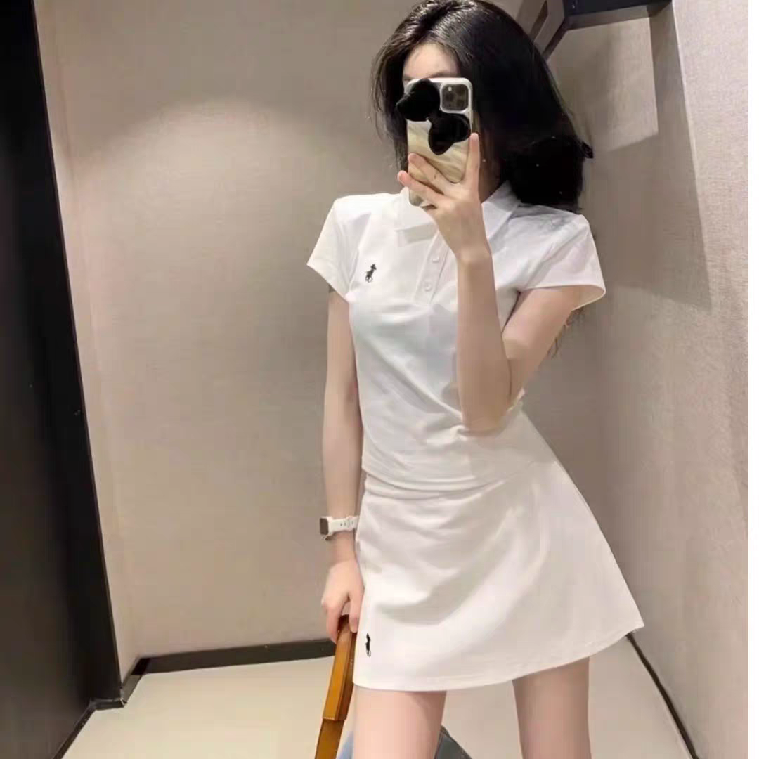 时尚刺绣小马休闲运动减龄上衣POLO衫 裙裤半身裙套装 8149