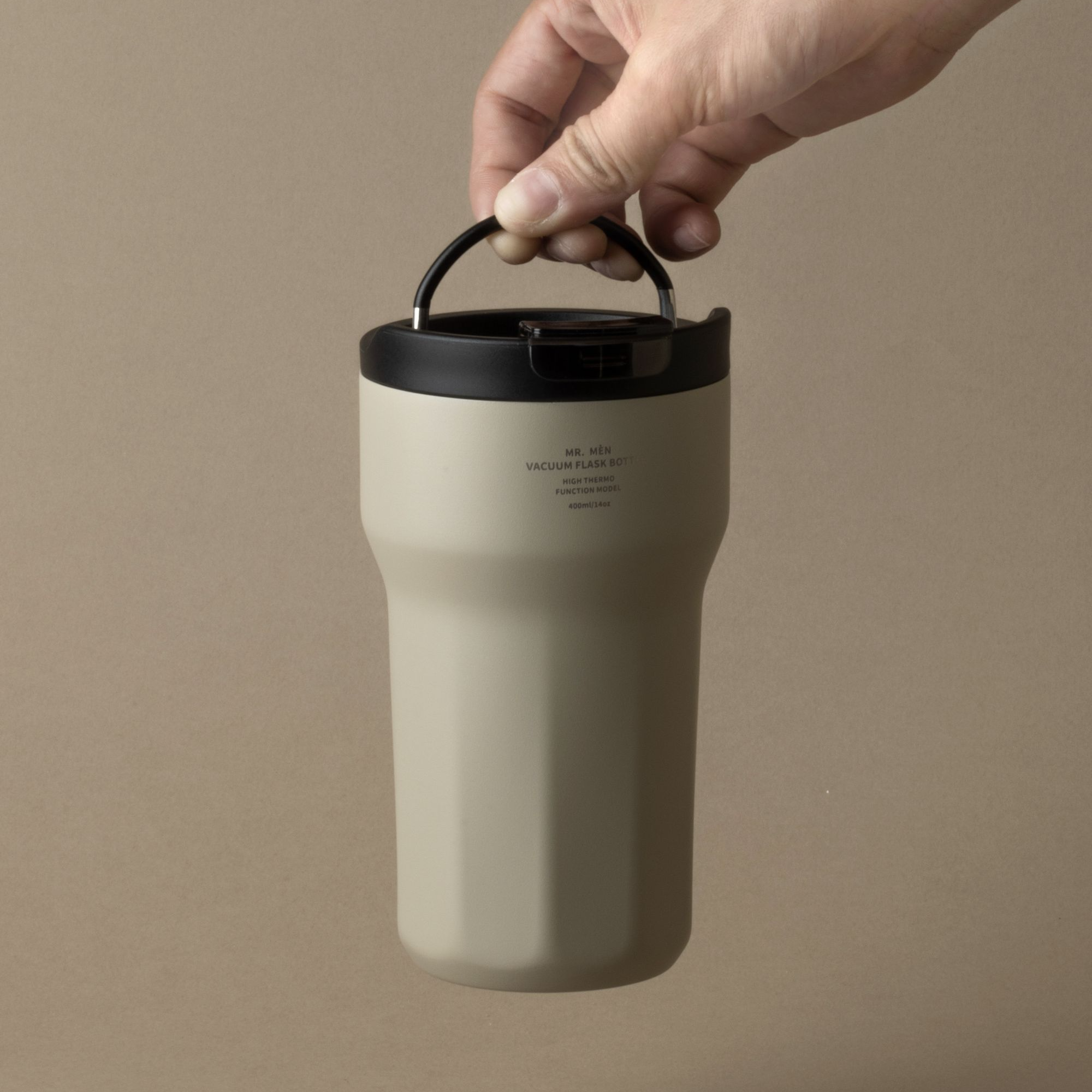 焖先生简约咖啡保冷杯咖啡杯外带车载旅行便携随行杯商务男款水杯