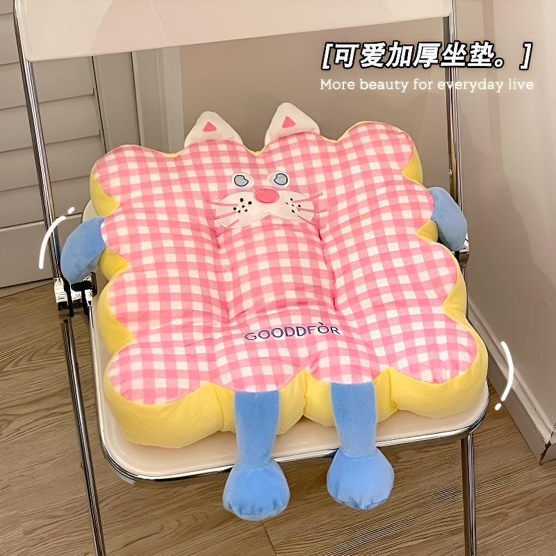 格子坐垫椅子垫久坐不累防屁股痛学生教室宿舍办公室加厚软垫子gh