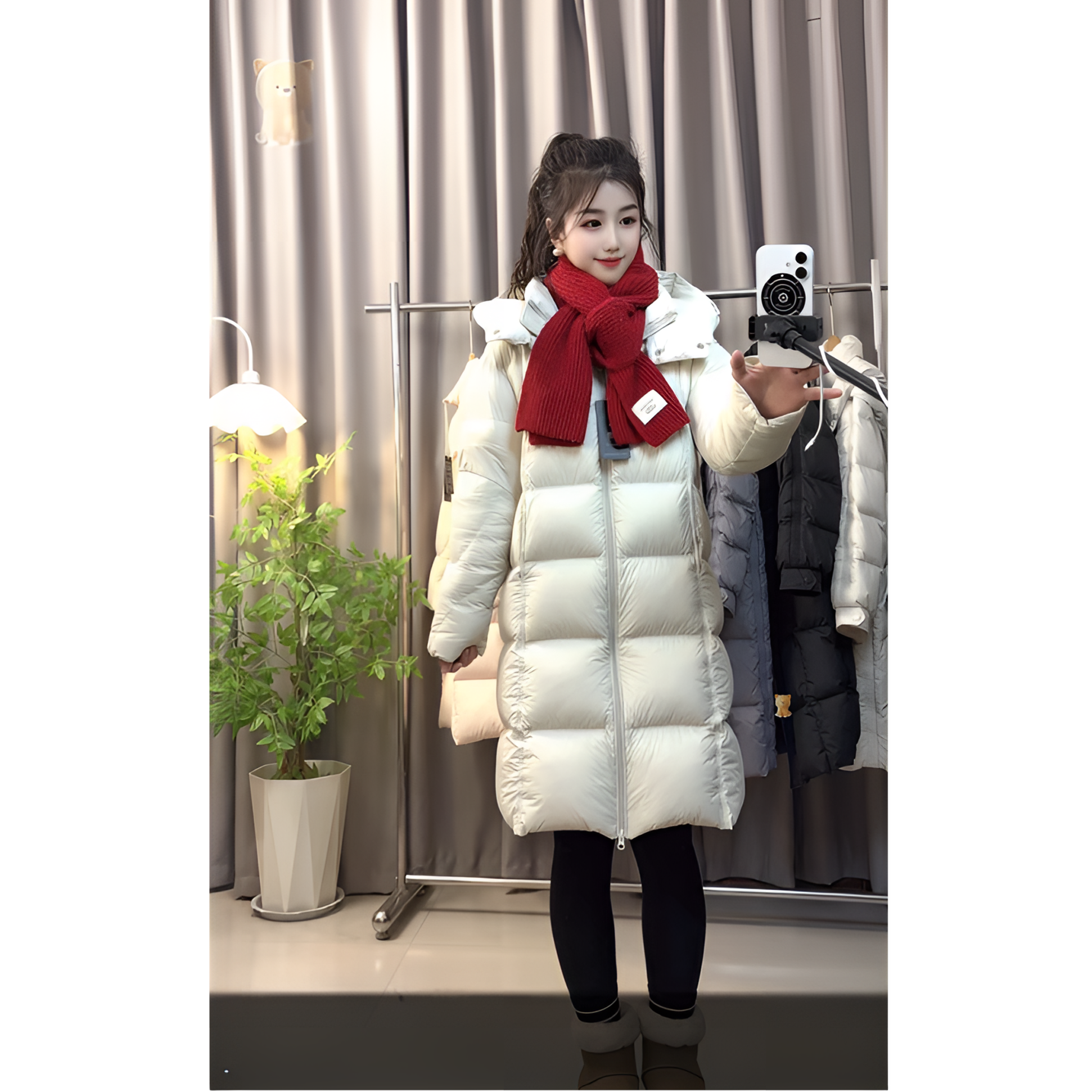 2025新款【小个子定制】羽绒服女长款时尚显瘦气质冬季90白鸭绒外套