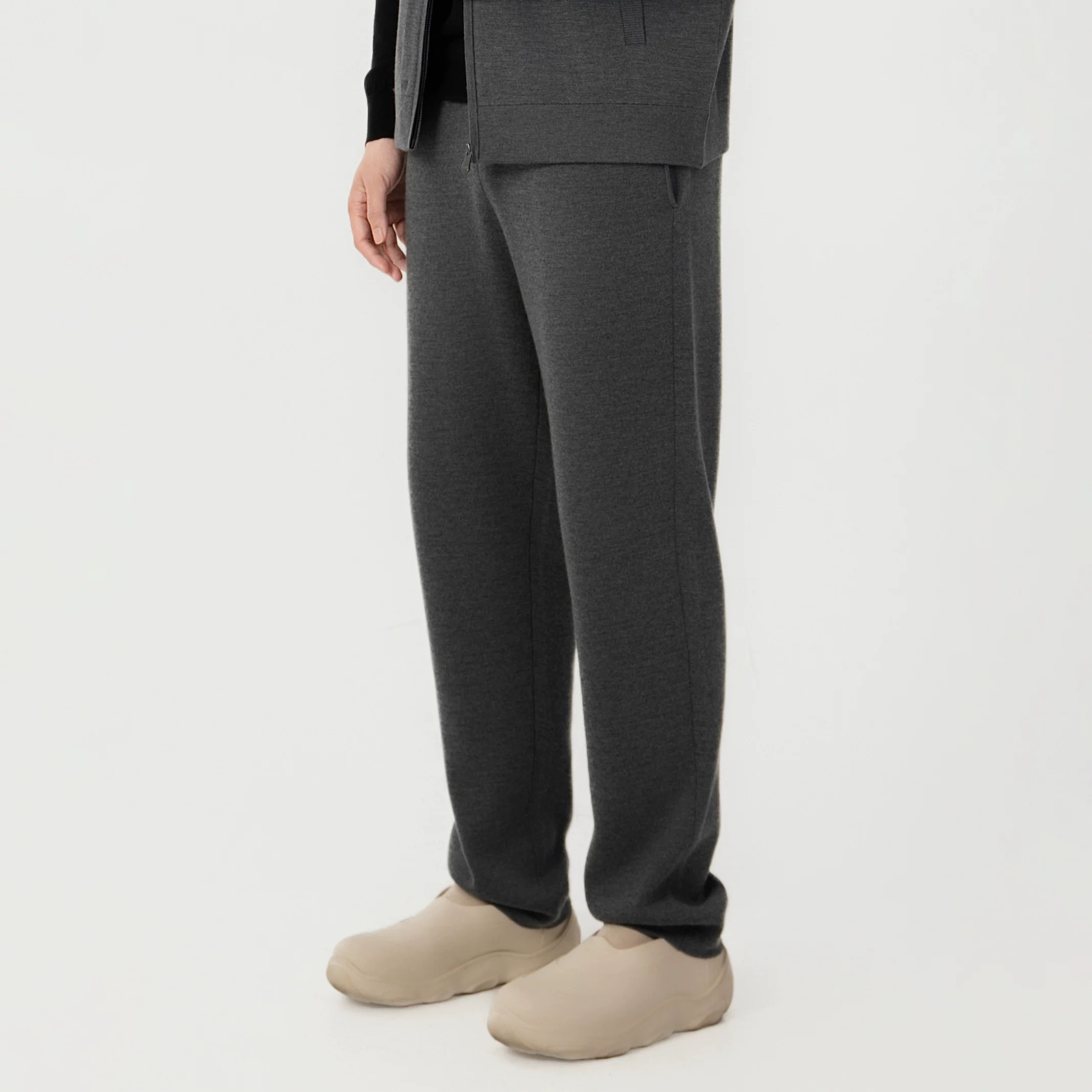 A【H039】男裤 100%紧密纺纯羊绒直筒裤厚款品质柔软舒适保暖