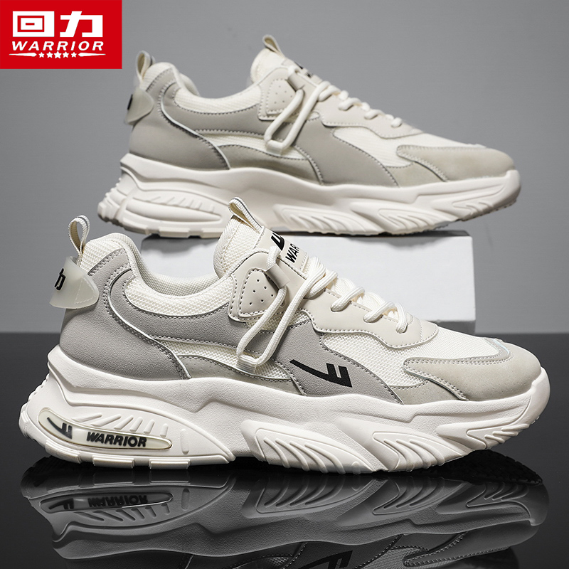 Warrior/回力男鞋新款网面透气跑步鞋子夏季薄款松糕运动老爹潮鞋