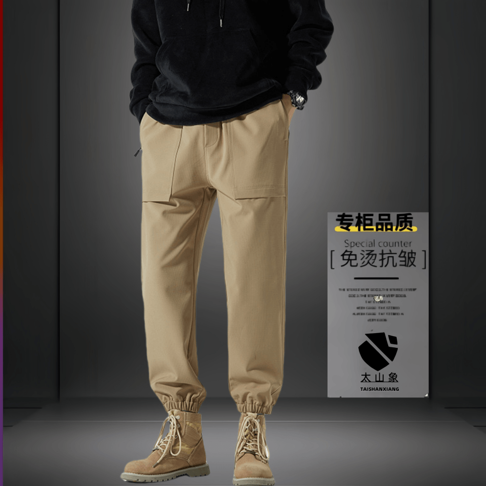 新店开业新款工装休闲九分长裤男生束脚百搭春秋季宽松速干运动裤