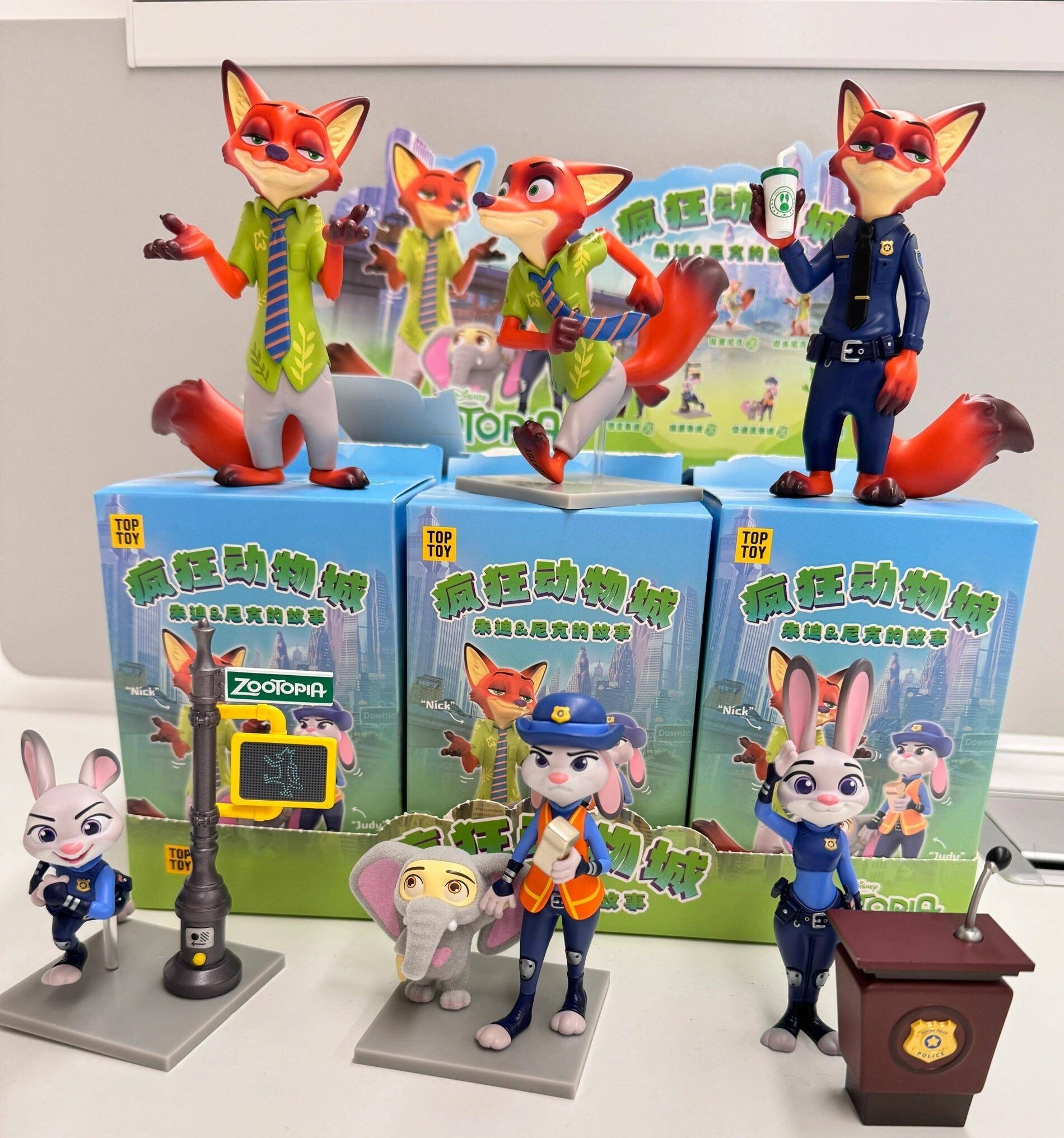 正品新品疯狂动物城盲盒朱迪和尼克的故事潮玩摆件手办公仔礼物