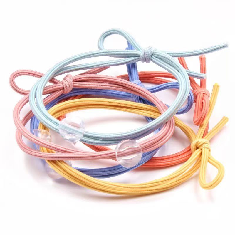 高弹力发绳简约平底托发圈小清新可爱学生头绳diy头饰高马尾皮筋