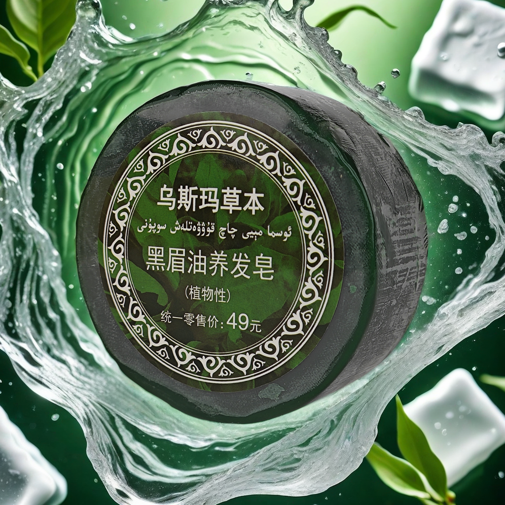 新疆乌斯玛草本黑眉油养发皂护发滋养改善发质乌斯曼100g