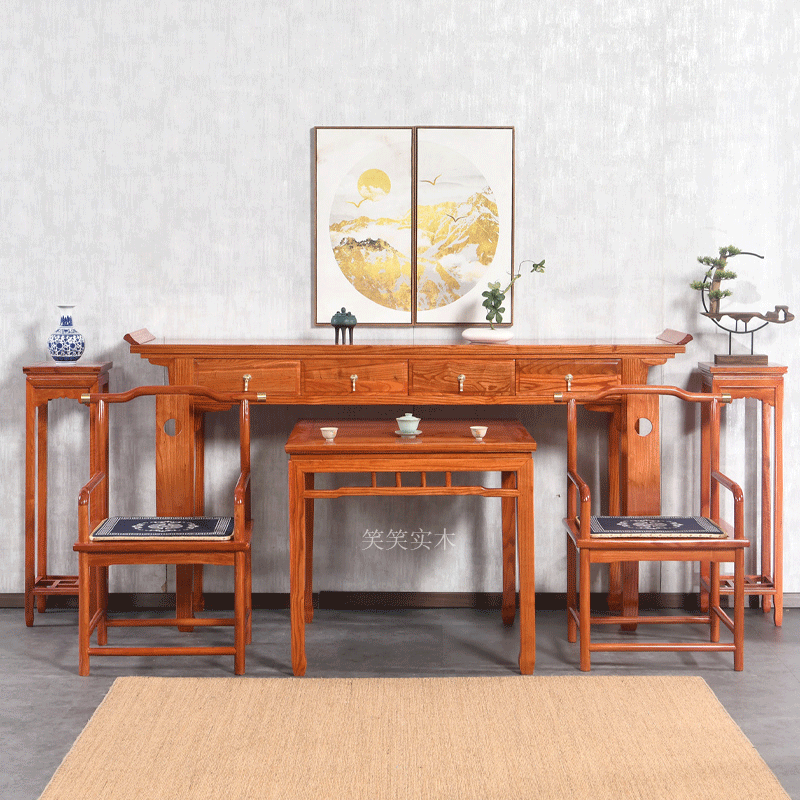 可定制新中式仿古条案实木供桌玄关桌条几香案实木家用高颜值家具