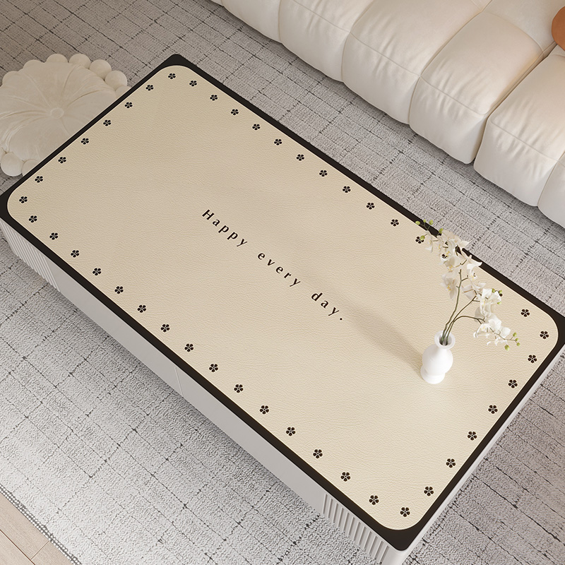 茶几桌布免洗防水防油现代高级感羊皮纹桌垫客厅餐桌垫家用茶几垫