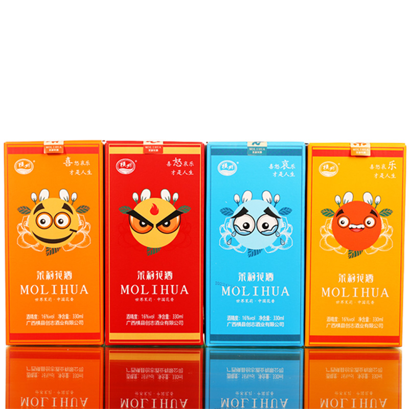 横州茉莉花酒4瓶16度330ml装花女士微醺露营酒茉莉花都地标礼果酒