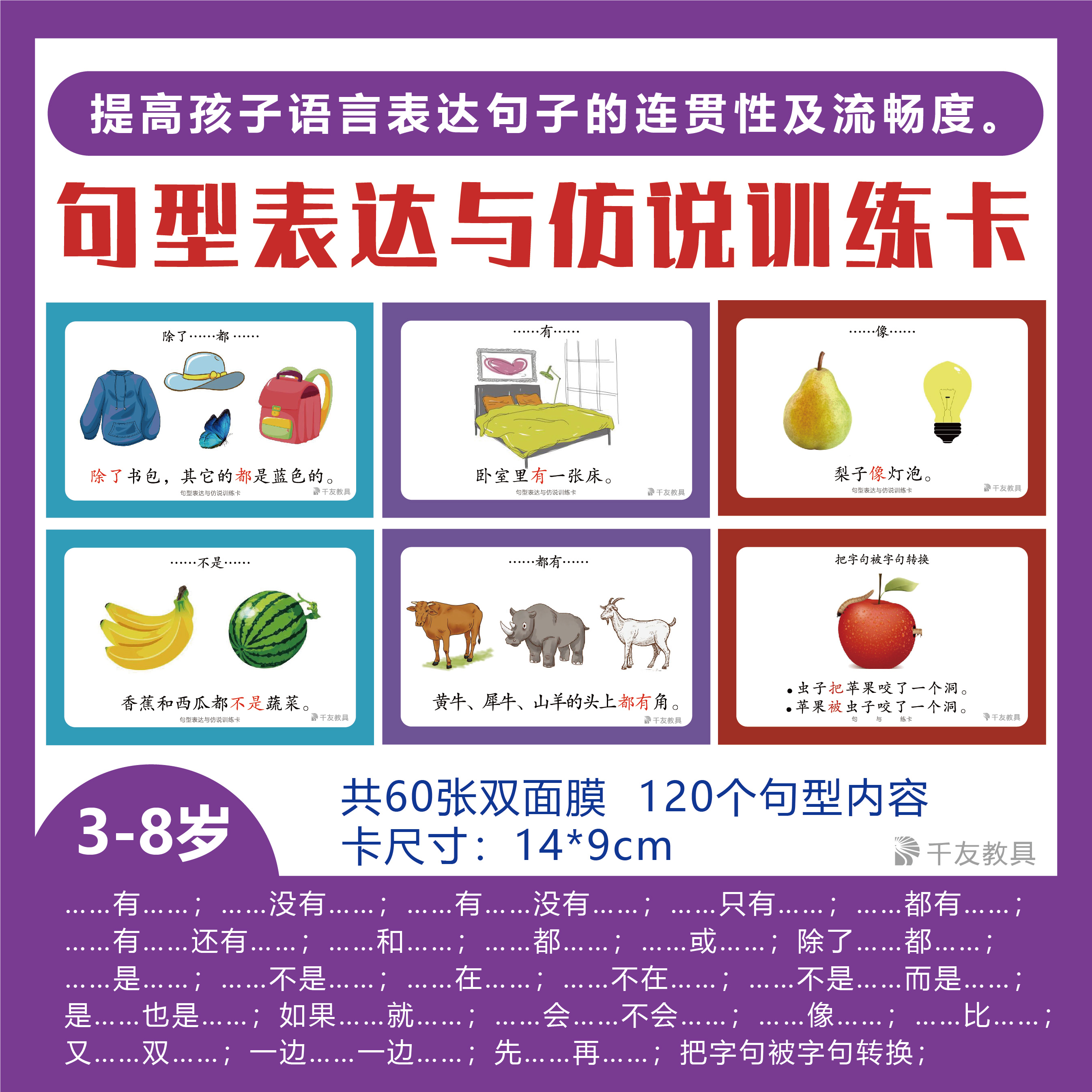 2024款-句型表达与仿说训练卡—提高孩子的语言逻辑性和思维表达