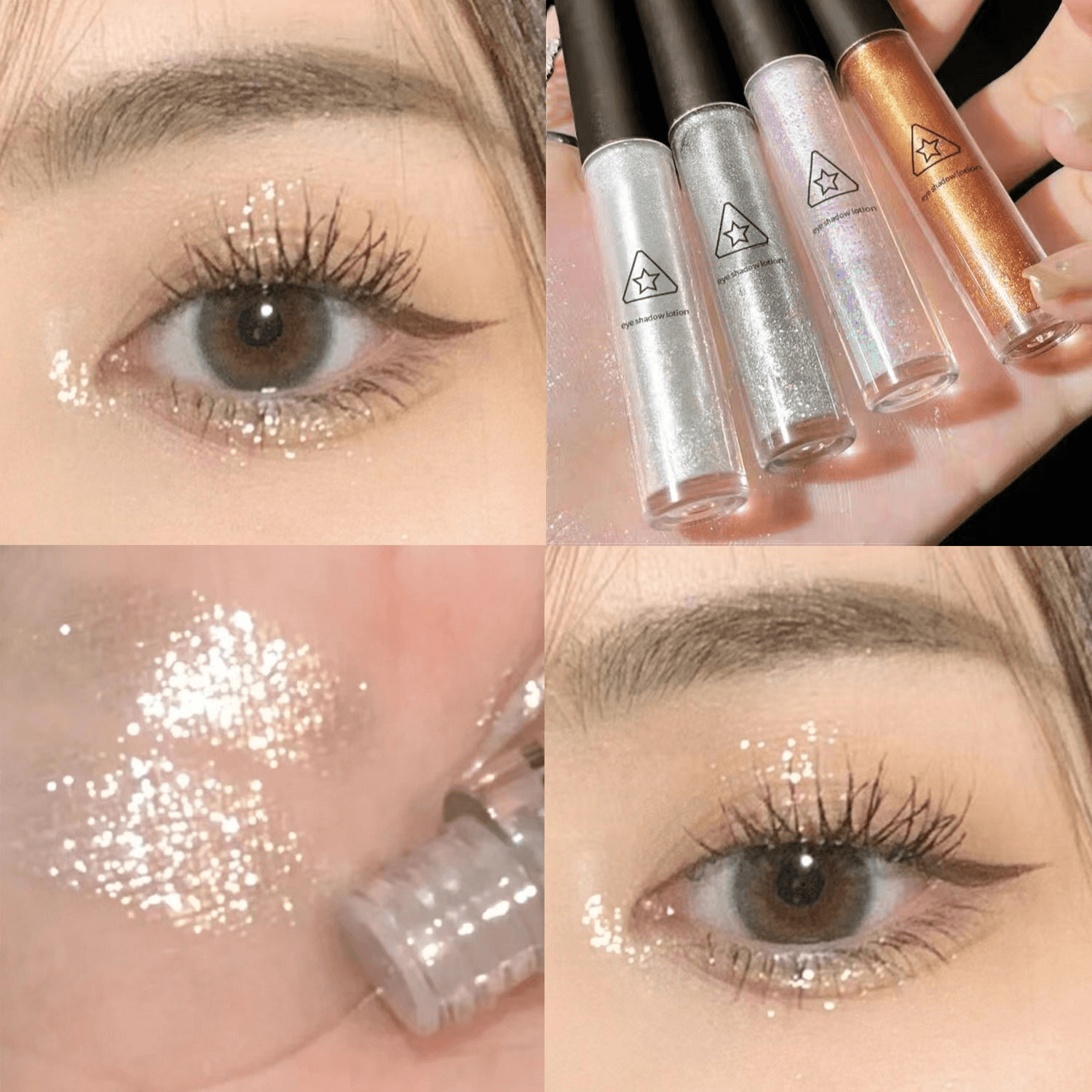 一滴泪液体眼影超闪亮片偏光亮晶晶卧蚕笔提亮单色眼影液高光修容