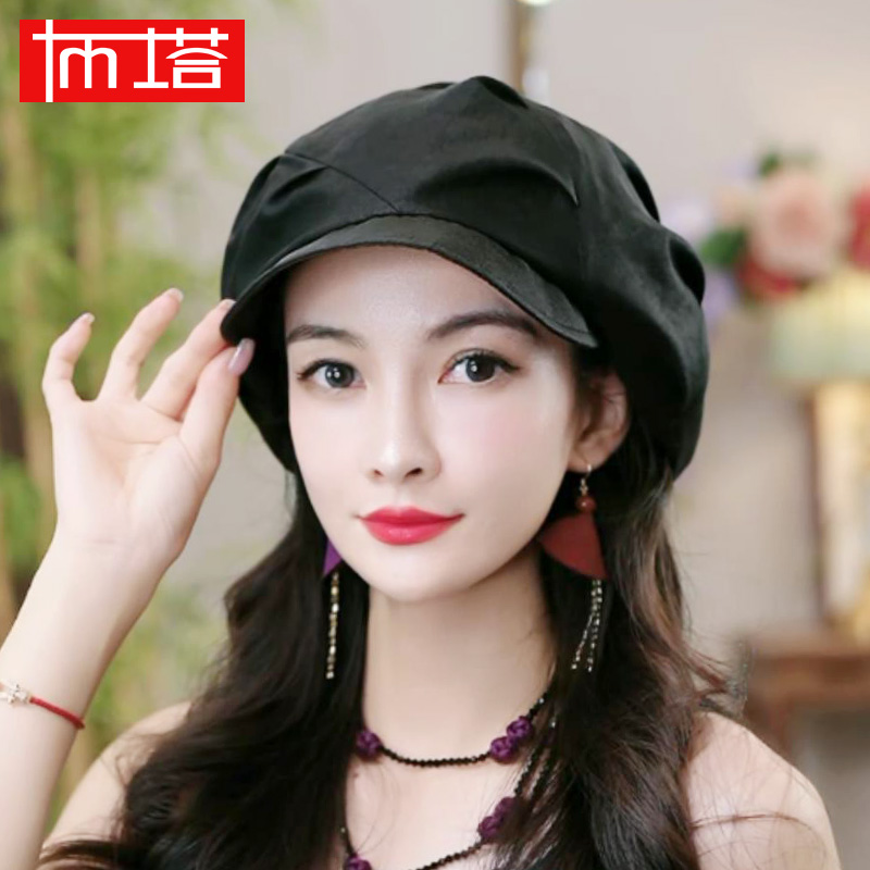 【香云纱云朵帽】布塔重磅真丝桑蚕丝防晒透气防紫外线遮阳帽女