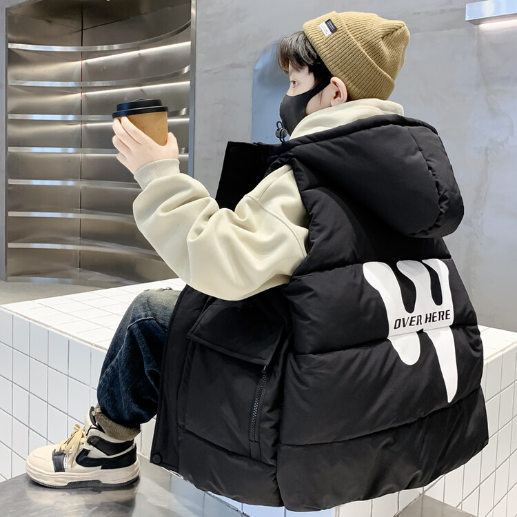 男童冬装棉马甲2025新款中大儿童男孩冬季背心加厚保暖洋马夹潮流