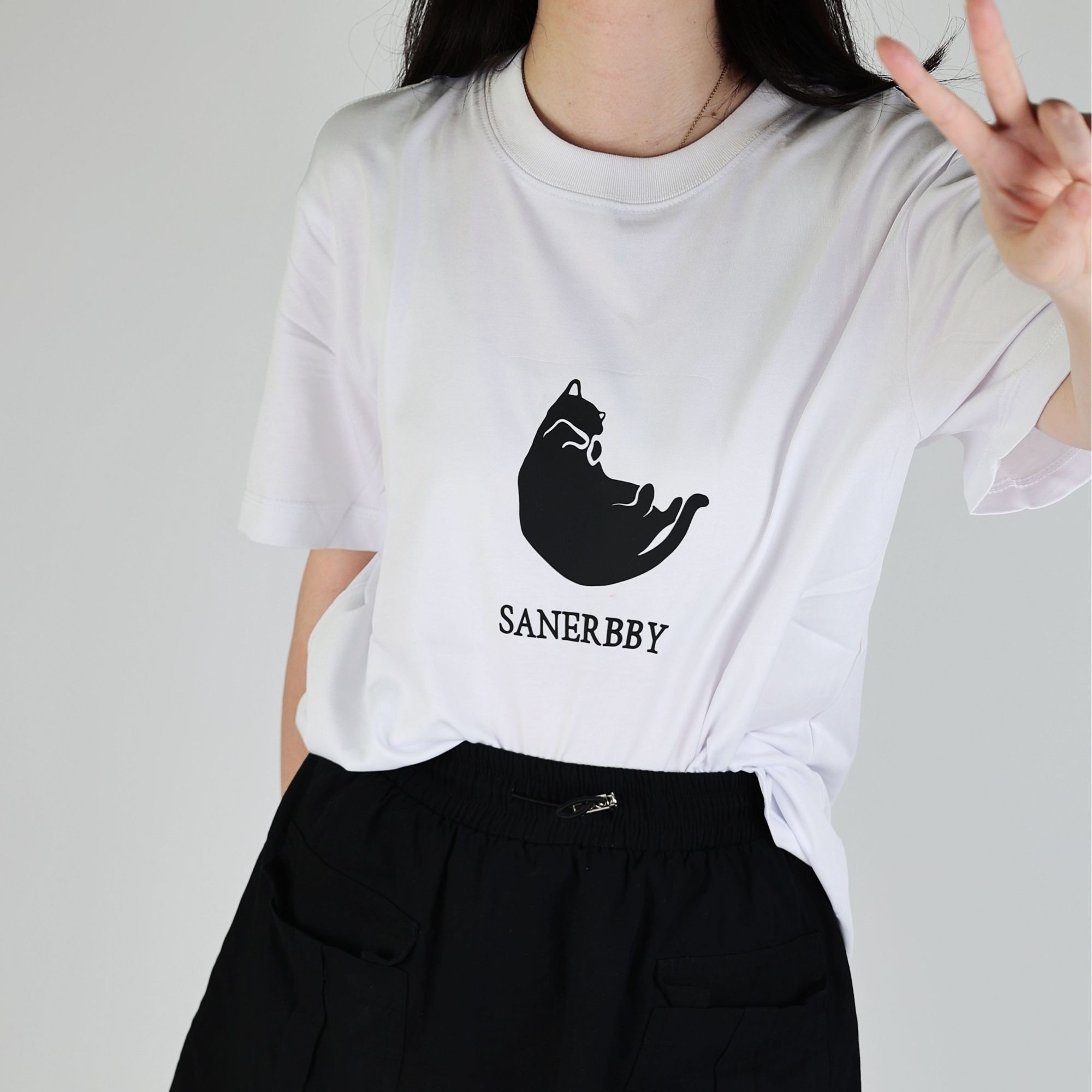 SANERBBY山儿 远哥设计款 2024年春夏新款 凉爽休闲短袖 T恤时尚