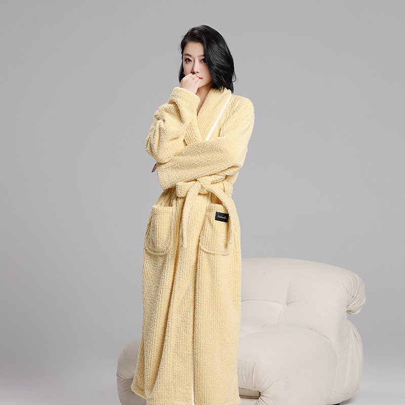 碧绒2024新款睡袍女秋冬季珊瑚绒加绒加厚冬天加长款睡衣浴袍睡袍