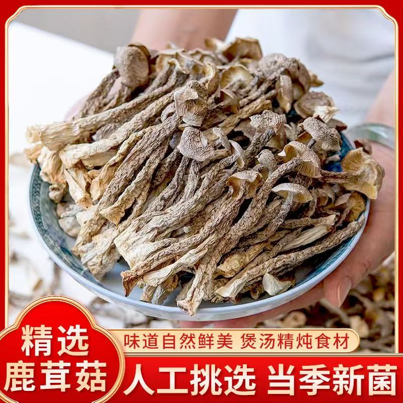 到手50g*4袋（试吃一包）鹿茸菇新货农家特产煲汤食材