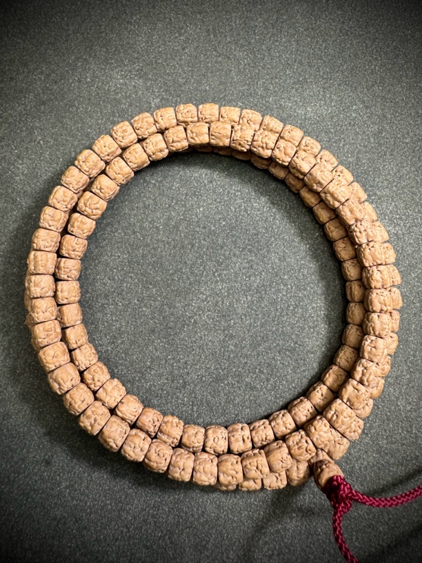 昱见YUJIAN定制级「藏式佛手」7-8mm菩提佛手小金刚108手串长串