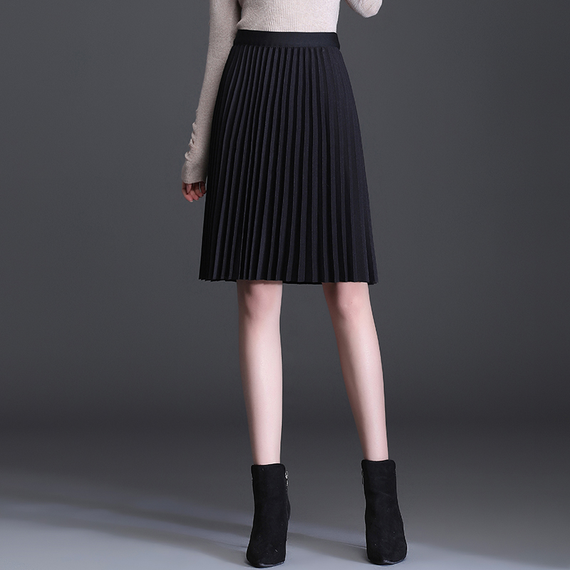 半身裙女短裙2025秋冬新款小个子打底裙子垂感显瘦a字裙jk百褶裙