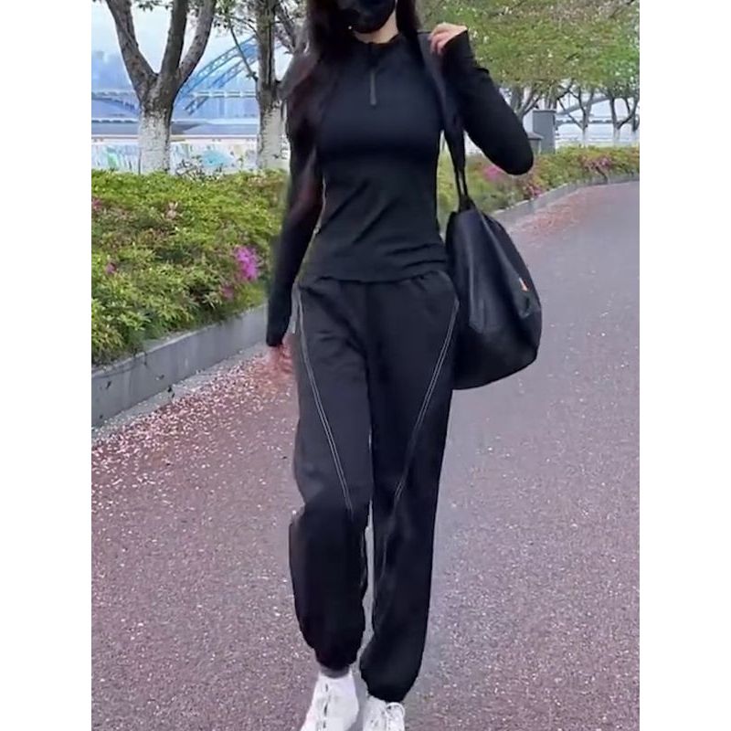 时尚气质运动套装女春秋新款韩版洋气减龄显瘦上衣休闲裤搭配一套