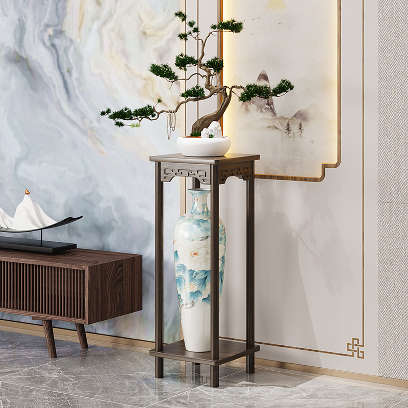 实木花架中式花台阳台家用落地式室内客厅置物架多肉绿萝花盆架子